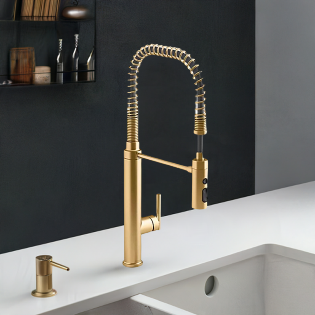 24982-2MB Purist, 3-Spray, Kitchen Sink Faucet with Pull down Sprayer, Vibrant Brushed Moderne Brass