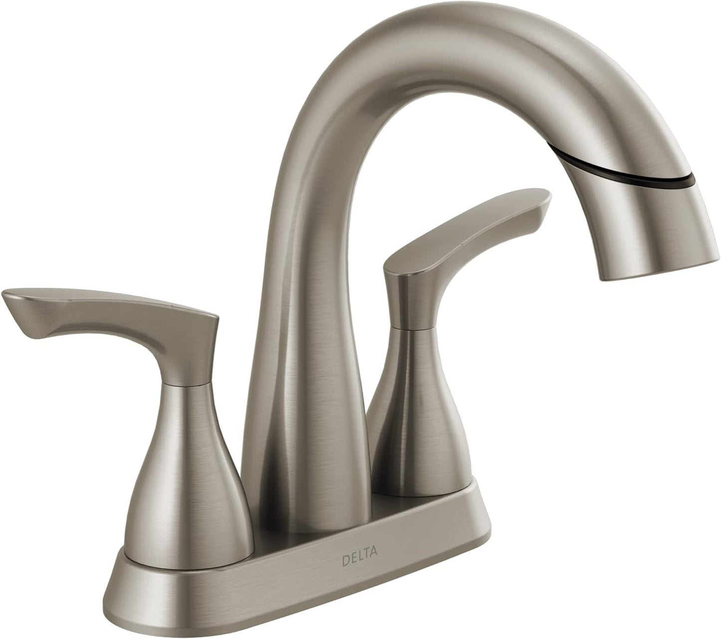 Broadmoor Pull down Bathroom Faucet Brushed Nickel, Bathroom Pull Out Faucet, Bathroom Sink Faucet with Pull down Sprayer, Centerset Bathroom Faucet, Stainless 25765LF-SSPD