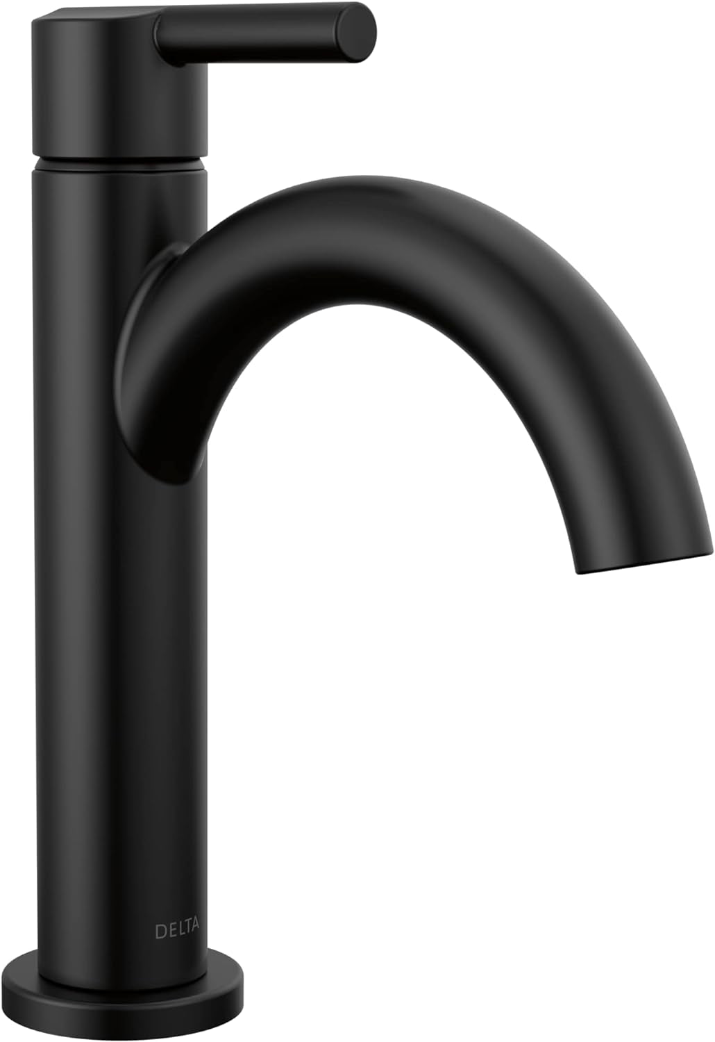 Nicoli Matte Black Bathroom Faucet, Single Hole Bathroom Sink Faucet, Single Handle Bathroom Faucet, Pop-Up Drain Assembly, Matte Black 15749LF-BL