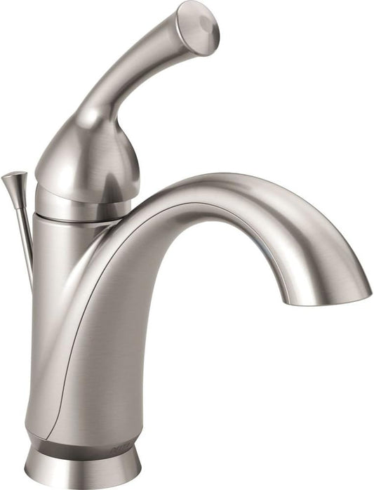 Haywood Single Hole Bathroom Faucet Brushed Nickel, Single Handle Bathroom Faucet, Diamond Seal Technology, Drain Assembly, Stainless 15999-SS-DST